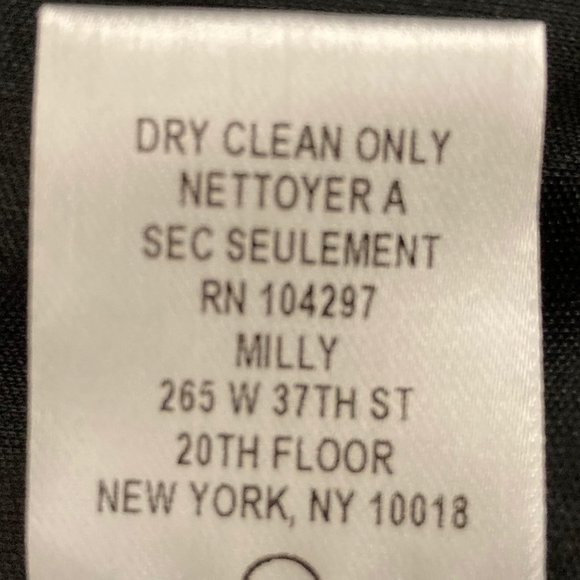 Milly Small Made in Italy Grey Wool Crewneck Button Detail Career Event Dress … - Picture 8 of 9